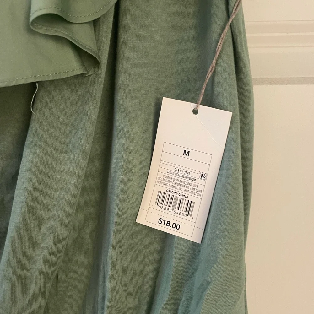 Green Off-Shoulder Ruffle Top - Picture 2 of 3